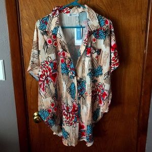 Button-down bathing suit cover up